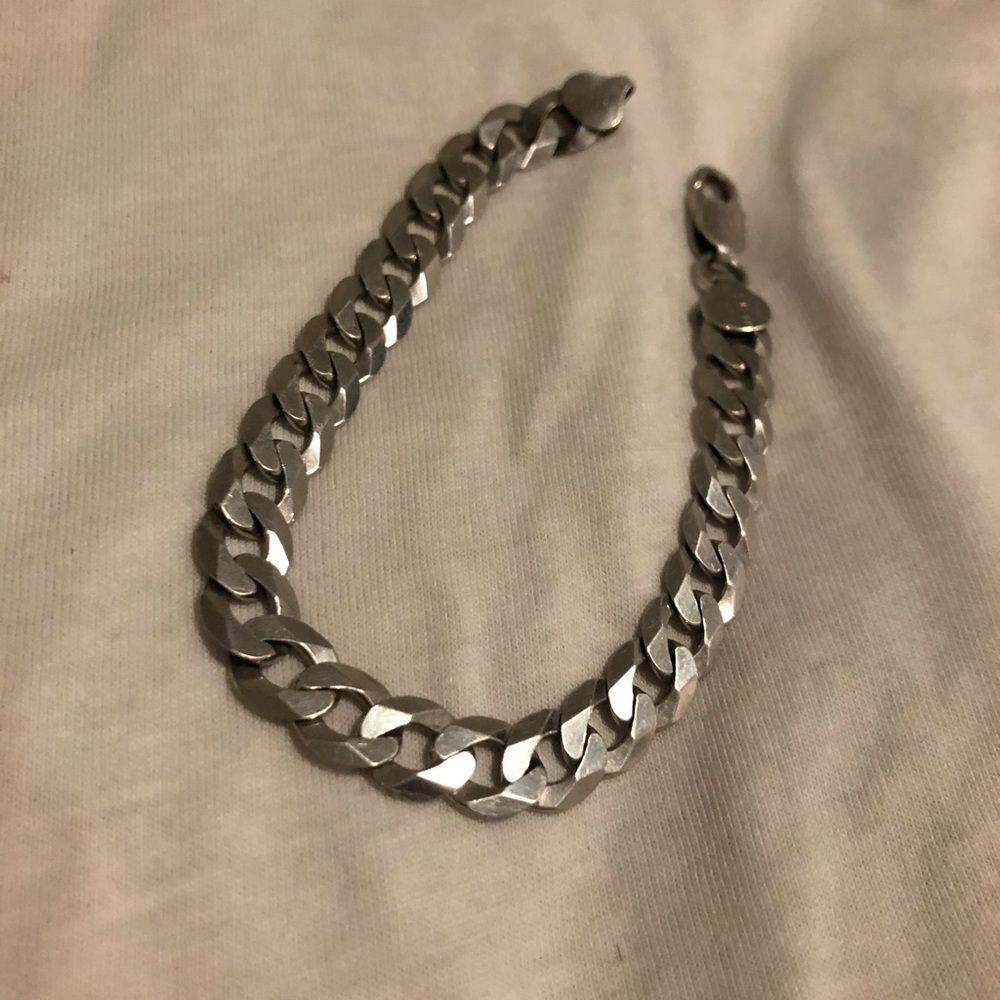 Sold 925 silver curb link bracelet sold